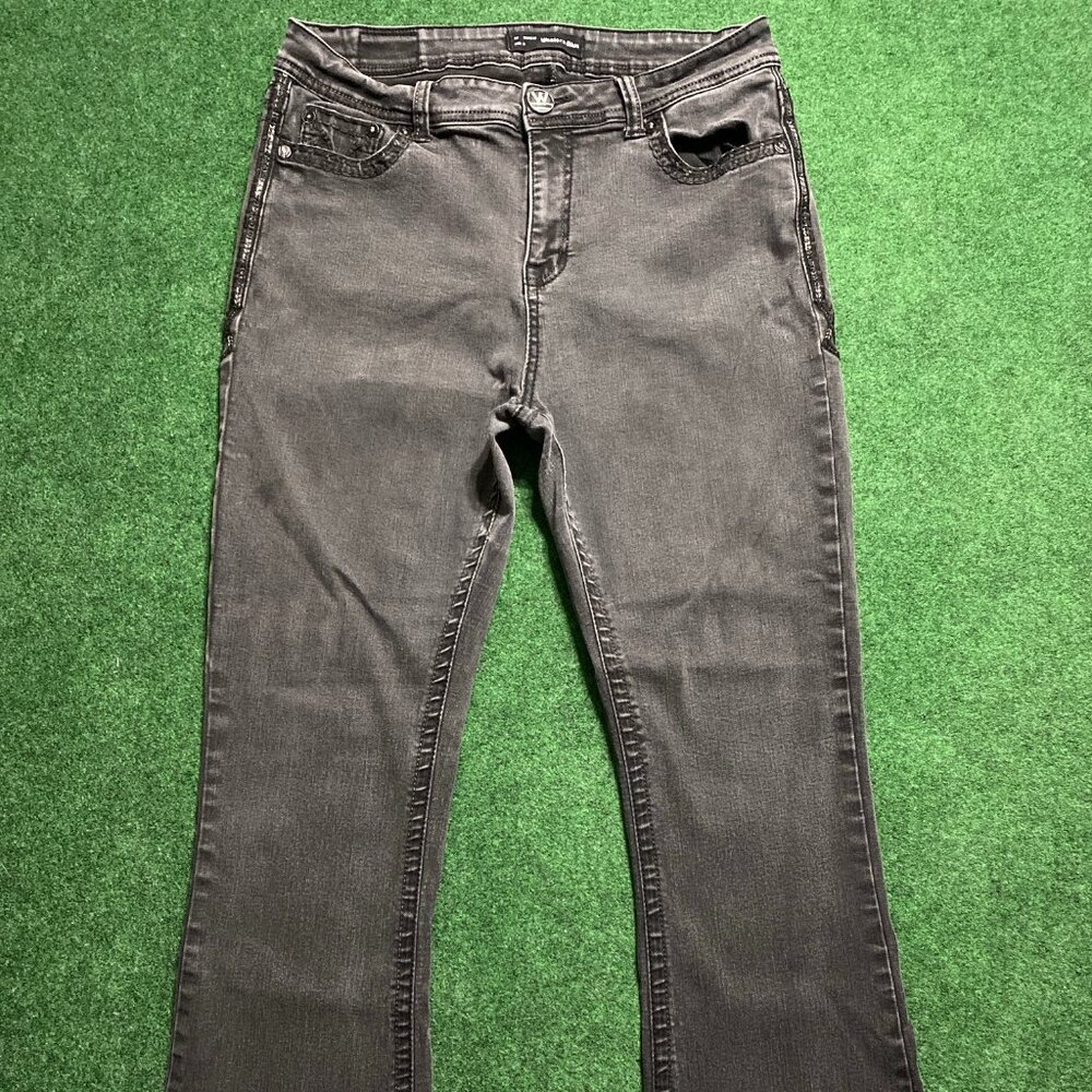 Women’s Western Blue Bootcut Jeans Black Light-Wash 13